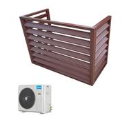 Recinzione in alluminio AC Privacy 1.5P Copertura per condizionatore d'aria da giardino per bidone della spazzatura 100 x 50 x 70 cm marrone protezione durevole design elegante
