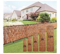 Recinzione in bambù arrotolata per esterni, divisorio decorativo per patio, barriera solare per una maggiore privacy, soluzione di confine per il paesaggio del cortile