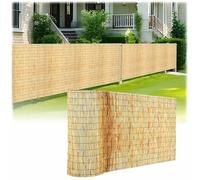 Recinzione in bambù Balcone Esterno Privacy Giardino Recinto Canna Schermo Privacy Decorativo per Patio del Cortile Arelle in Canna Rotoli Impermeabili 60cm 90cm 120cm 140cm Alto(Linea Nera Naturale)