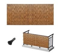 Recinzione in bambù intrecciata a mano, 120 x 100 cm, per balcone, giardino, patio, decorazione ecologica, protezione solare