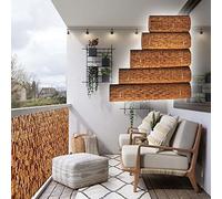 Recinzione in bambù naturale - 0,9 m/1,2 m/1,8 m di altezza per patio, balcone, spazi esterni, tende da finestra, recinzione da giardino, ecologica