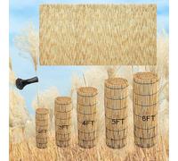 Recinzione in bambù naturale per esterni, balcone, patio, giardino e cortile, 0,61 x 16 m, barriera per la privacy in bambù per migliorare la vita all'aperto