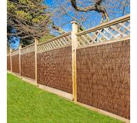 Recinzione in bambù per la privacy, rotolo da 2,1,5 x 5 m, protezione solare, divisore per privacy, soluzione ecologica perfetta per cortile e patio