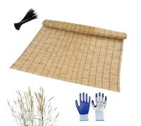 Recinzione In Canna Naturale,Canne Bambù Per Recinzione,Schermo Per La Privacy Da Esterno,Rotoli Di Recinzione Di Bambù, Robusto,Impermeabili,Facile Da Installare Per Terrazze Balconi(H160xL400cm/5.2x