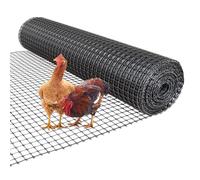 Recinzione in filo metallico nero resistente, rete da 3 cm, per cortile, patio e serra. Barriera temporanea per recinzione temporanea 1,2 x 5 m, per spazi esterni sicuri
