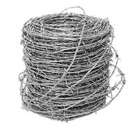 Recinzione in filo spinato in acciaio inox, 1,8 mm, barriera di sicurezza con 4 punte a punte, resistente alla ruggine, ideale per giardino, cortile e pascolo (20 m, colore argento)