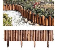 Recinzione in legno a spillo, resistente, resistente alla corrosione, per prati, sentieri e aiuole, facile da collegare (dimensioni: 25 x 120 cm)