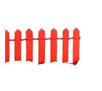 Recinzione in legno da 3 pezzi Per Giardini Fatto A Mano | Micro ornamenti paesaggistici, mini piccola recinzione paesaggistica(Red)