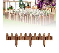 Recinzione in legno per bordi da giardino, barriera decorativa durevole per cortili e aiuole, facile installazione, finitura in legno per esterni