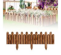 Recinzione in legno per bordi da giardino, barriera decorativa durevole per cortili e aiuole, facile installazione, finitura in legno per esterni