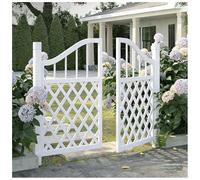 Recinzione in legno per giardino esterno, design curvo con piedini in ferro per una maggiore stabilità, ideale per terrazze e giardini