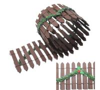 Recinzione in Miniatura, Mini Staccionata in Legno Marrone, Recinto per Albero di Natale 90 x 5 cm, Fai Da Te per Giardino delle Fate, Vasi, Micro Paesaggi, Terrari, Case delle Bambole, Bonsai