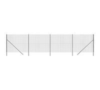 Recinzione in rete metallica, 1,6 x 10 m, in acciaio zincato, antracite, elevata resistenza e protezione da sguardi indiscreti, ideale per giardini, terrazze e barriere di terreno