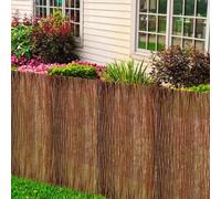 Recinzione in vimini naturale, 140 x 500 cm, robusta protezione dagli sguardi indiscreti in vimini per giardino, terrazza, delimitazione flessibile