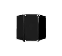 Recinzione isolante a tre ante, barriera di sicurezza retrattile for cantieri edili, parapetto isolante luminoso for riparazione ascensori/aree pubbliche(Black,100x150cm)