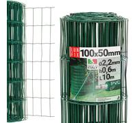 Recinzione metallica recinzione da giardino verde H0,6 m L10 m maglia 100 x 5...