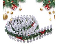 Recinzione Natalizia in Miniatura | 90 Cm Barriera Biancheria Casa Bambole In Legno - Recinto Con Luci LED Per Paesaggi Natalizi E Villaggi In Miniatura