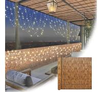 Recinzione naturale per giardino, tenda avvolgibile in bambù intrecciata a mano, protezione solare, impermeabile, 80 x 900 cm, decorazione per esterni, barriera ecologica da giardino