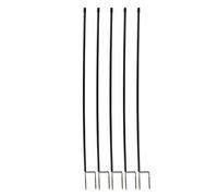 Recinzione Pascolo Pali Aggiuntivi Pali in Plastica Doppia Punta Nero 5 pz...