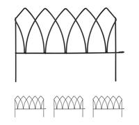 Recinzione per aiuole Bordura da giardino Staccionata ornamentale 4 pannelli