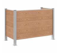 Recinzione per bidone della spazzatura, marrone, 161 x 85 x 115 cm, alluminio WPC