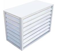 Recinzione per condizionatore Copertura for recinzione AC antirumore, schermo for la privacy esterna for condizionatori d'aria in alluminio(White,1.5P:100X50X70)