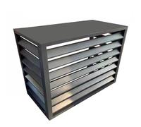 Recinzione per condizionatore Copertura for recinzione AC antirumore, schermo for la privacy esterna for condizionatori d'aria in alluminio(Grey,1.5P:100X50X70)