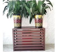 Recinzione per condizionatore Recinzione for condizionatori d'aria for esterni, copertura in alluminio for condizionatori d'aria ad alta resistenza,(Brown,2 3P:110X60X80)