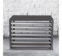 Recinzione per condizionatore Recinzione for condizionatori d'aria, protezione for unità AC con design a lamelle a 45°(Grey,1.5P:100X50X70)