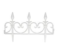 Recinzione per Giardino in plastica flessibile, lotto da 8 - Lunghezza lineare 4,08 M - Bordo per recinzione, cespuglio, prato, aiuola- 50 CM x 30 CM - Bianco