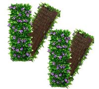 Recinzione per la privacy di edera artificiale, 200 x 40 cm, pannelli decorativi da giardino, per esterni, recinzione a foglia di edera finta per la decorazione del cortile