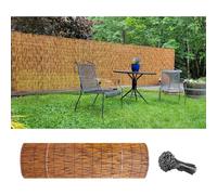 Recinzione per la privacy in bambù, altezza 50-180 cm, protezione solare da giardino, recinzione decorativa in bambù con lacci con cerniera, tappetino antivento per piscina all'aperto, veranda