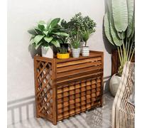 Recinzione per la privacy per esterni, copertura per aria condizionata, divisorio e scatola della spazzatura, elegante supporto per fiori, griglie protettive per aria condizionata.