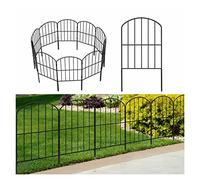 Recinzione per laghetto da giardino, confezione da 10 recinzioni in ferro, 61 x 3 m, decorazione autonoma, perfetta per paesaggistica e decorazione del giardino, barriera esterna durevole
