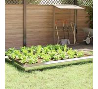 Recinzione per lumache in metallo, 16 pezzi, argento, 50 x 3,5 x 25 cm, per aiuole di piante, barriera da giardino in acciaio inox, per delimitare aiuola, facile da montare come recinzione fai da te