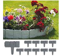 recinzione per prato, aiuola, bordi da giardino, effetto pietra, plastica, gr...