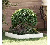 Recinzione per prato, bianco, 60 x 60 x 13 cm, in acciaio, per aiuole e vialetti, robusta bordatura per aiuole, per arredare il giardino