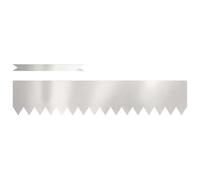 Recinzione per prato, in acciaio inox, 10 pezzi, argento, 100 x 0,05 x 20 cm, resistente alle intemperie, flessibile, a incastro, per giardino, aiuola, falciatura, delimitazione dei sentieri, terrazze