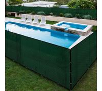 Recinzione per privacy, copertura per recinzione, in tessuto con occhielli, copertura per parabrezza, protezione dai raggi UV, blocco del 90% per esterni, cortile, patio (verde, 10 x 25 m)