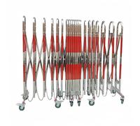 Recinzione Pieghevole ed espandibile in Acciaio Inox con rotelle - Cancello di Sicurezza Retrattile Flessibile per vialetto, Garage, Eventi all'aperto - Barriera a Forbice Portatile