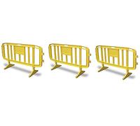 Recinzione plastica gialla 2 m x 1 m piedini girevoli (kit di 3 unità)