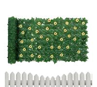 Recinzione privacy Ivy - 1 x recinzione per la privacy artificiale | recinzione per la privacy del balcone | Pannelli per piante rampicanti con 96 girasoli decorazione da giardino per parete