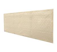 Recinzione privacy per balcone beige 6 m/5 m/4 m/3 m/2 m/1 m, per protezione solare da giardino all'aperto, telo ombreggiante con occhielli (dimensioni: 1 × 3 m/3,3 × 10 piedi) bella scena