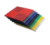 Recinzione Protettiva Finestra Di Sicurezza Plastica, Tappetino Antiscivolo In Plastica Ad Incastro per Pavimenti, 40 X 40 cm Piastrelle per Pavimenti, per Passerella, Balcone(Red,10 PCS)