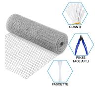 Recinzione Rete Metallica Elettrosaldata H 40cm x 6MT Maglia Esagonale Antiruggi