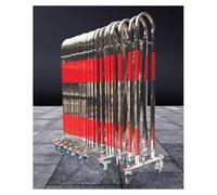 Recinzione Retrattile Per Esterni, Cancello Di Sbarramento Portatile Con Ruote Universali, Protezione Dalla Ruggine, Recinzione Stradale Regolabile Per Uso Industriale(1.1x4m)