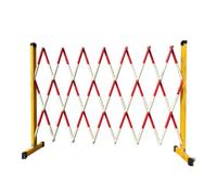 Recinzione retrattile per traffico espandibile e sicura, 1,2 x 6 m, colore nero e giallo, ideale per cantieri di costruzione, design pieghevole portatile, colore: rosso e bianco