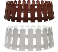 Recinzione staccionata bianca marrone per decorazioni addobbi albero di natale