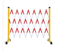 Recinzione Stradale espandibile in Metallo - Barriera di Sicurezza Retrattile per Uso Esterno, barricata Pieghevole Mobile per Cantieri, Strade, Garage (Dimensioni: 120x250 cm, Colore: Rosso