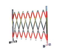 Recinzione stradale espandibile, recinzione di sicurezza in acciaio inossidabile, facile da spostare, adatta for lavori edili e sigillatura di aree(Red,600CM/19.6FT)